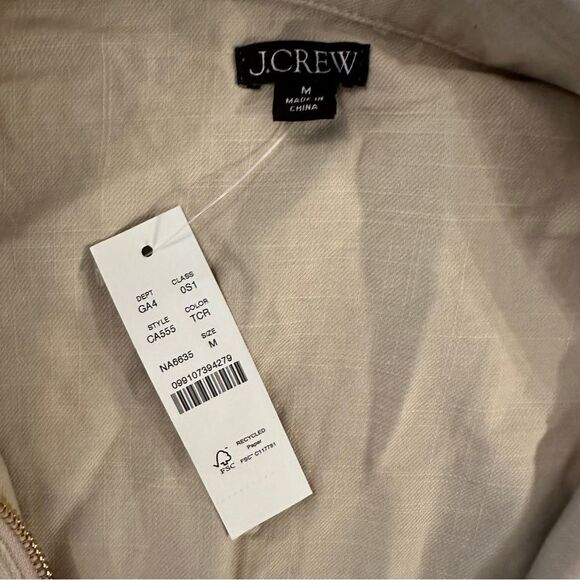 J. Crew Cinched zip-up dress in drapey cotton New - Picture 6 of 8